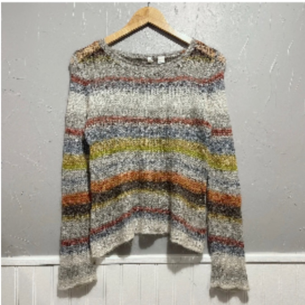Anthropologie Moth Stripe Sweater
